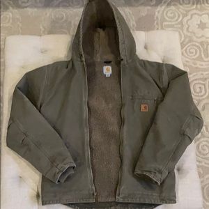 Carhartt Washed Duck Jacket - Sherpa Lined